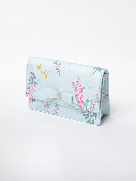 TEDBAKERミントグリーン花柄クラッチ