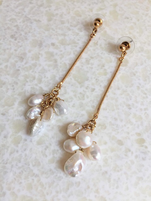 バロックパール揺れるピアス