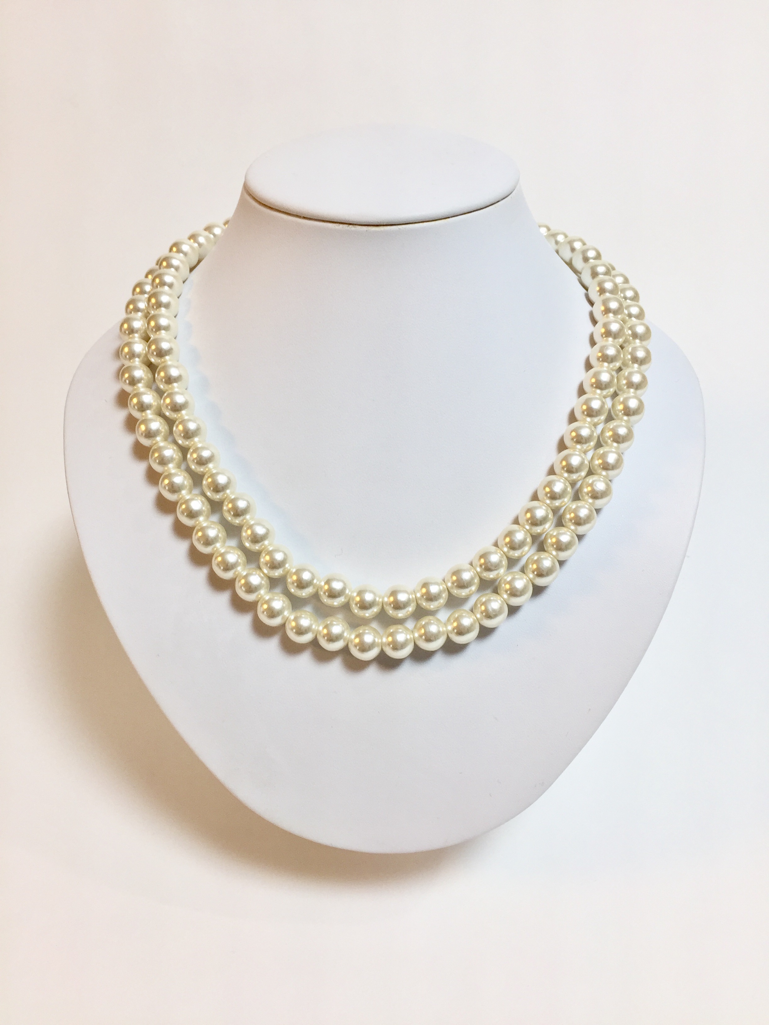 ホワイトパール2連ネックレス（98cm）