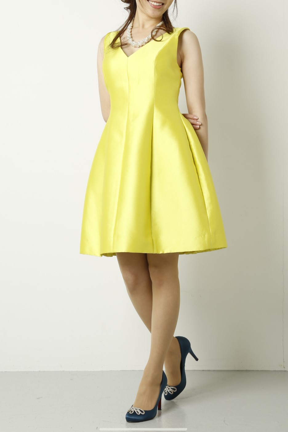 【katespade】　イエローAライン（11号位）｜レンタルドレス