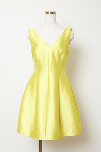 【katespade】　イエローAライン（11号位）｜レンタルドレス