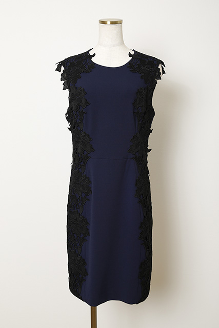 【BETSEY JOHNSON】　ネイビー黒レース（6）｜レンタルドレス