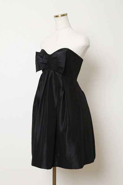 【JILL by JILLSTUART】　胸元リボン黒ベア(2)｜レンタルドレス